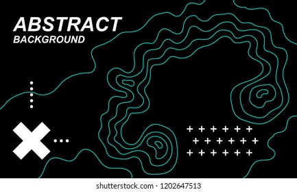 Afiche digital de anillos de árbol abstractos. Elementos geométricos vectoriales gráficos.
