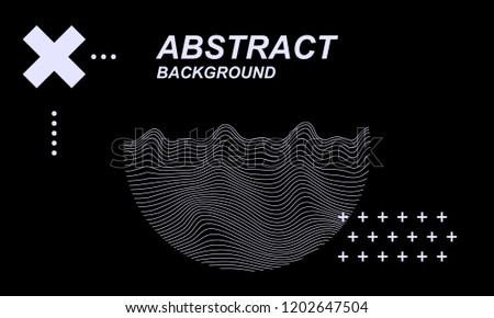 Abstract tree rings digital poster. Vector graphic geometric elements.
