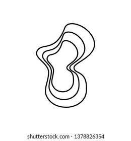 logotipo de anillos de árbol abstracto - vector