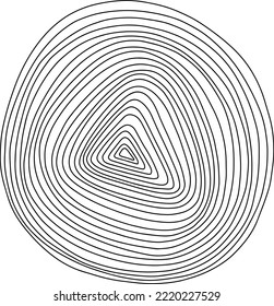 Resumen de los anillos de los árboles topográficos concepto.fondo. Líneas negras delgadas en blanco