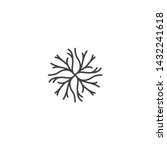 Abstract tree root or twig. Vector logo icon template