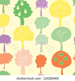 Abstract tree seamless pattern background