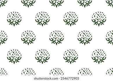 Abstract tree seamless pattern background. Forest tree seamless pattern background template can be used as wraping paper,web banner, social media banner, and more.