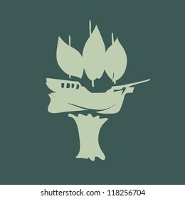 Abstract tree ship
