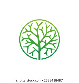 Abstract tree sign botany logo vector image