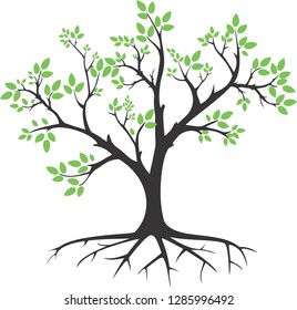 abstract tree silhouette