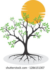 abstract tree silhouette