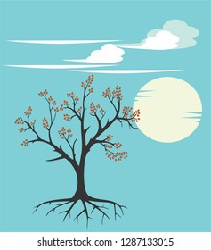abstract tree silhouette