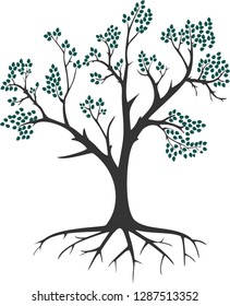 abstract tree silhouette