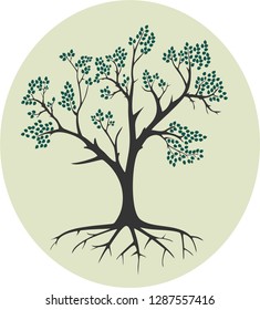 abstract tree silhouette