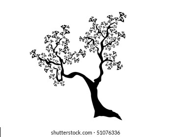 abstract tree silhouette