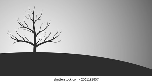 Abstrakte Baumsilhouette. Vektorbaumgrafik.