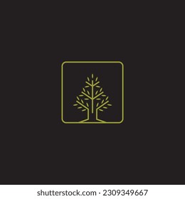 Abstract Tree Simple Lines Logo Ideas