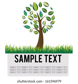 abstract tree with special leaf on special background