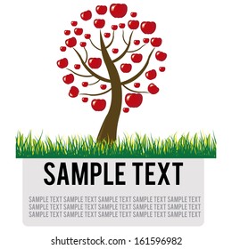 abstract tree with special leaf on special background