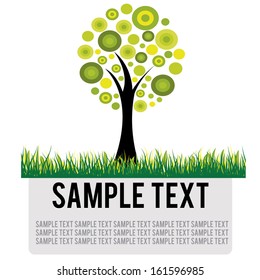 abstract tree with special leaf on special background
