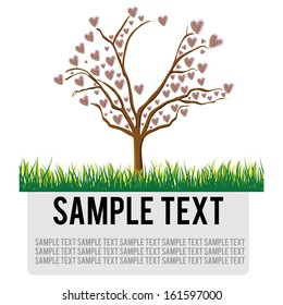 abstract tree with special leaf on special background