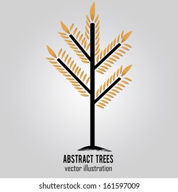 abstract tree with special leaf on special background
