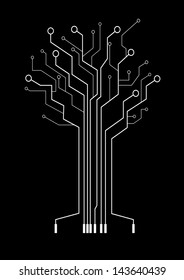 abstract tree symbolizes high technologies