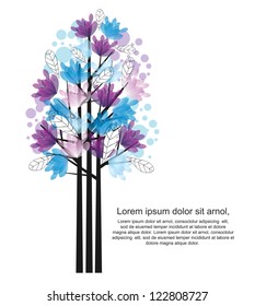 abstract tree template