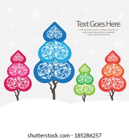 abstract tree template