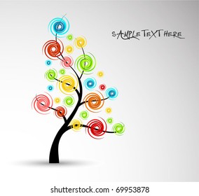 abstract tree template