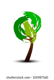 abstract tree, vector