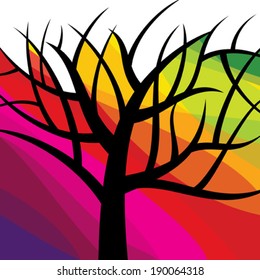 abstract tree vector