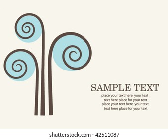 Abstract tree. vector.