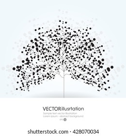 Abstract tree. Vector background.