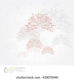 Abstract tree. Vector background.