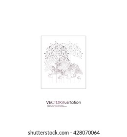 Abstract tree. Vector background.