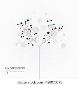 Abstract tree. Vector background.