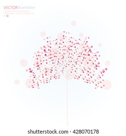 Abstract tree. Vector background.