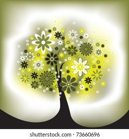 Abstract Tree. Vector eps10.