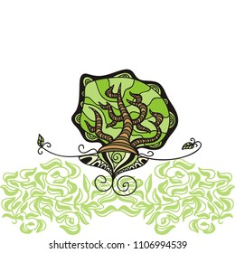 Abstract tree. Vector illustration