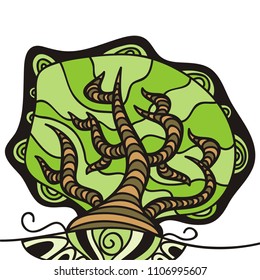 Abstract tree. Vector illustration