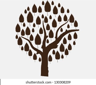 Abstract tree. Vector Illustration.