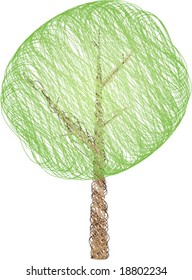 Abstract tree vector illustration