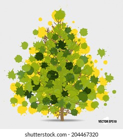 Abstract tree. Vector Illustration.