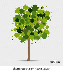 Abstract tree. Vector Illustration.