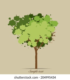 Abstract tree. Vector Illustration.