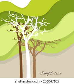 Abstract Tree. Vector illustration.