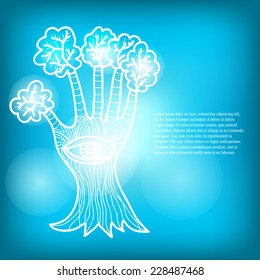 Abstract tree, vector illustration 