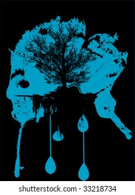 Abstract tree vector illustration