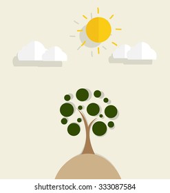 Abstract tree. Vector Illustration.