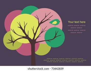 abstract tree. vector illustration