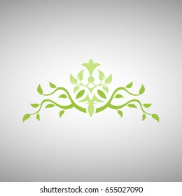 Abstract tree vector logo design template.