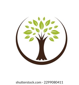 abstract tree vector logo template