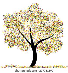 abstract tree vector silhouette